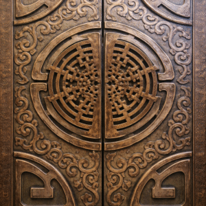 Noblesse - 31391 aluminium double entrance door with Schuco DCS door control system